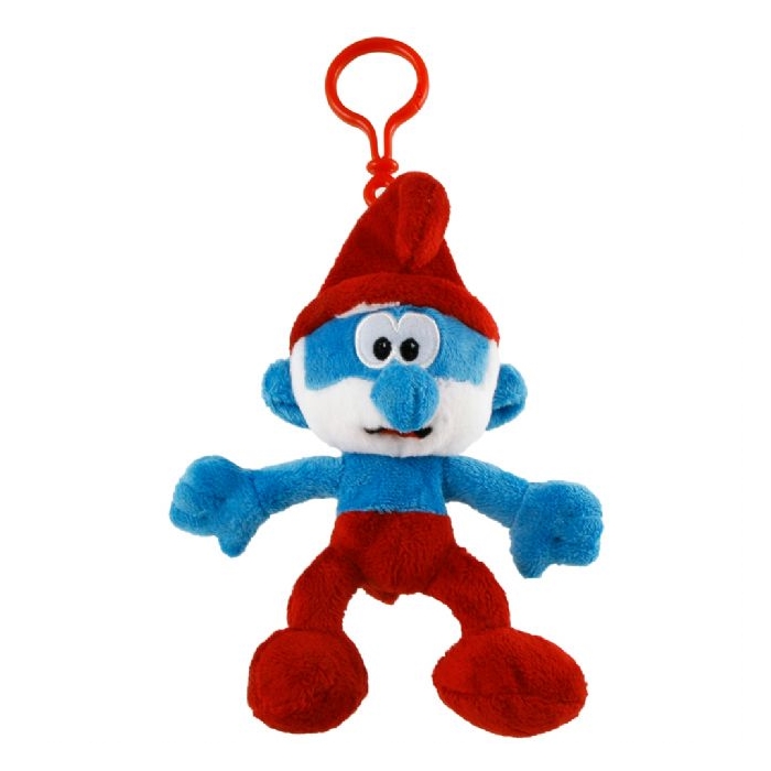 Şirinler Şirin Baba Çantalı Peluş Anahtarlık 20 cm